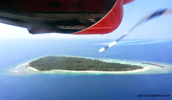 La isla Filitheyo desde el aire 