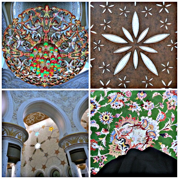 Interiores de la Gran Mezquita de Abu Dhabi