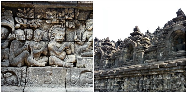 Relieves en Borobudur