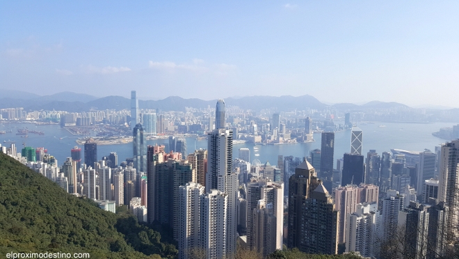Vistas desde el Pico Victoria, Hong Kong. 