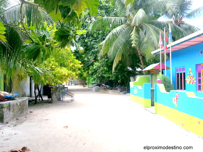 Una de las calles de la isla.